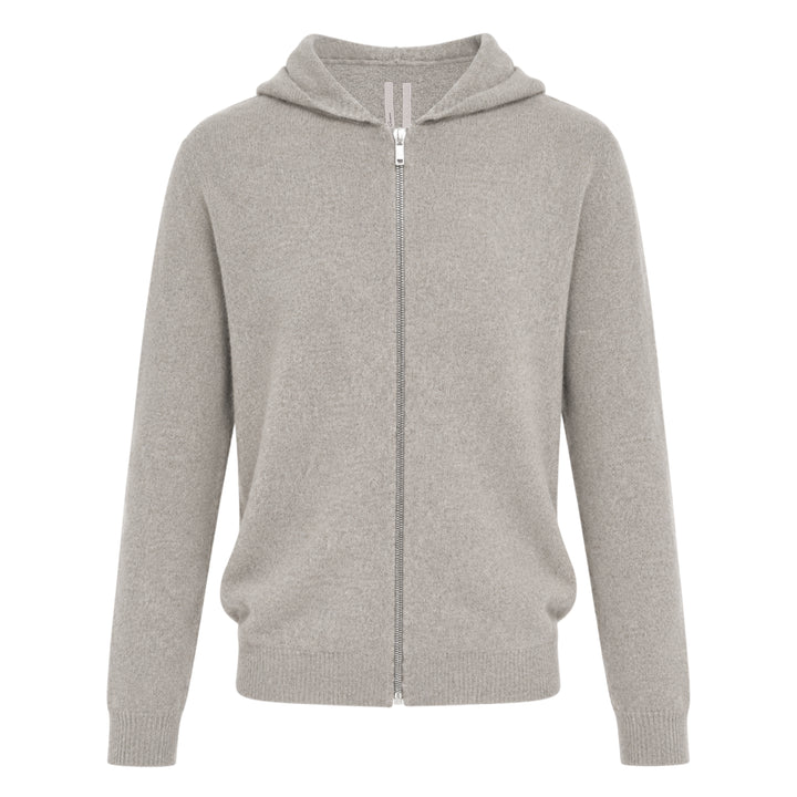 Felt Cashmere Zipped Hoodie