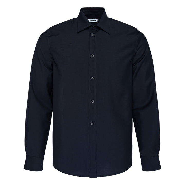 Wool Mohair Canvas Long Sleeve Shirt
