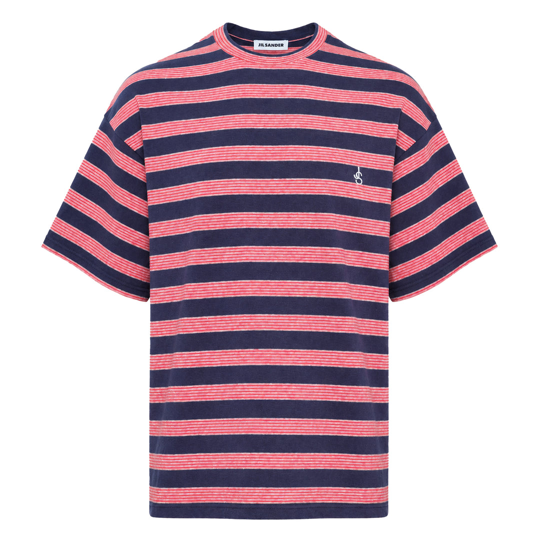 Bicolor Stripe Short Sleeve Tee