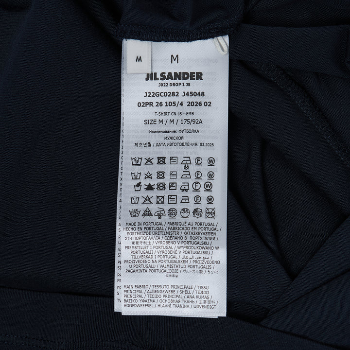 Long Sleeve Embroidered Organic Tee