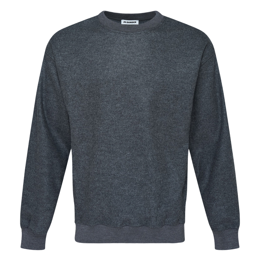 Wool Melton Long Sleeve Sweatshirt