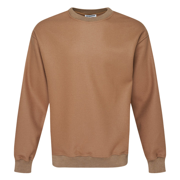 Wool Melton Long Sleeve Sweatshirt