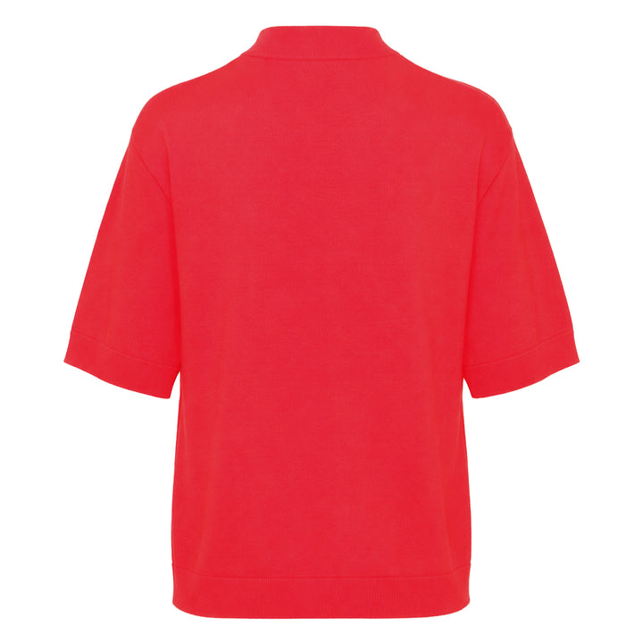 Bateau Neck Short Sleeve Knit Top