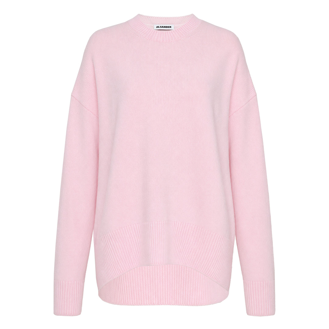 Superfine Open Crewneck Long Sleeve Sweater