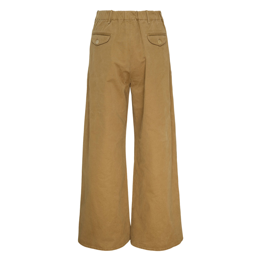 Wide Leg Cotton Trousers