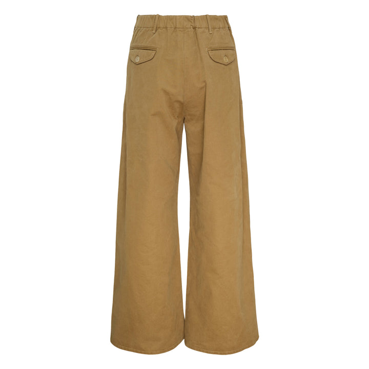 Wide Leg Cotton Trousers
