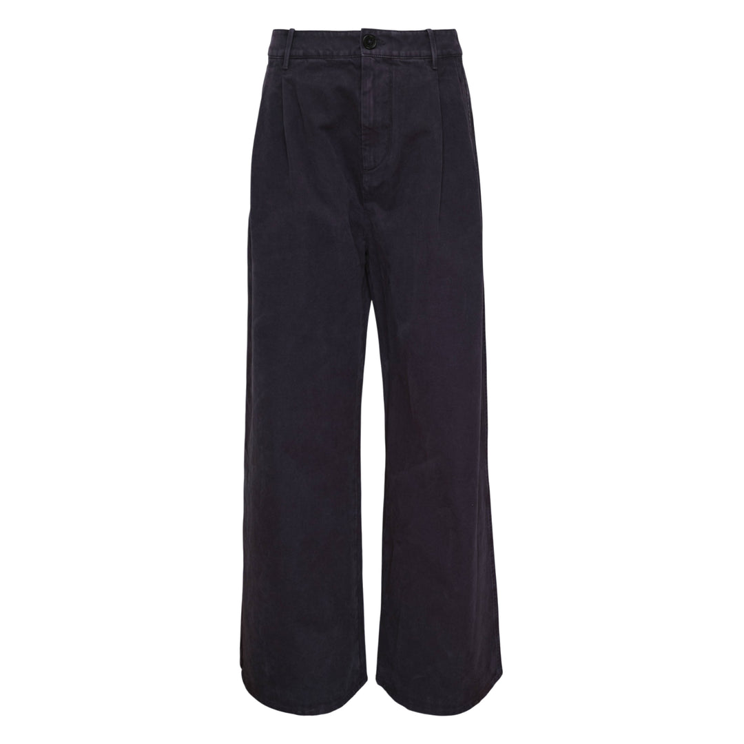 Wide Leg Cotton Trousers