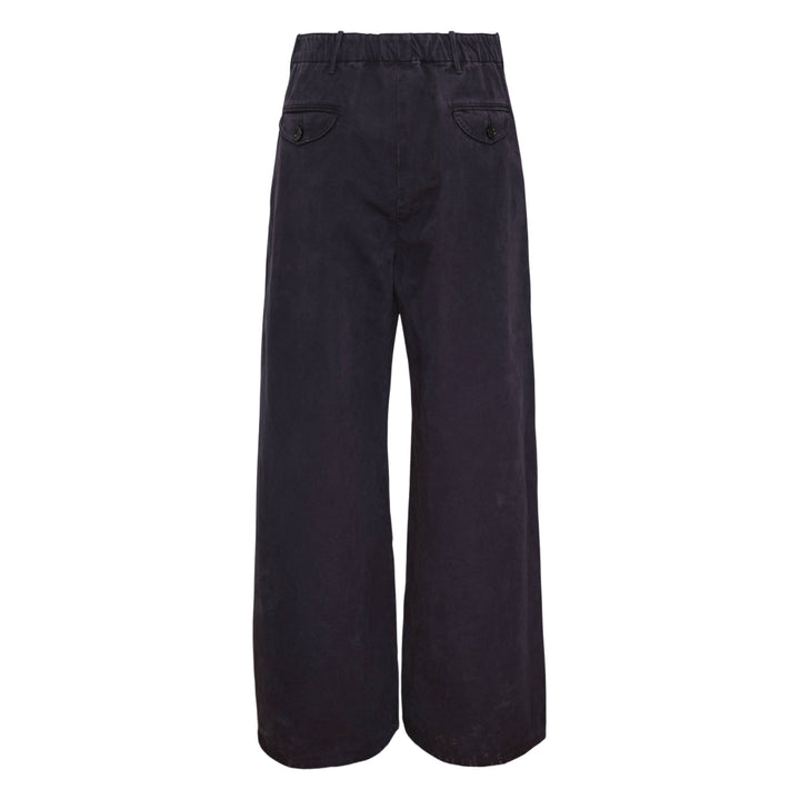 Wide Leg Cotton Trousers