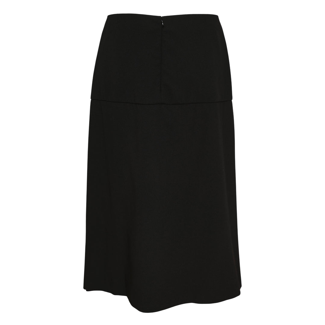 Fluid Wool Sablé Midi Skirt
