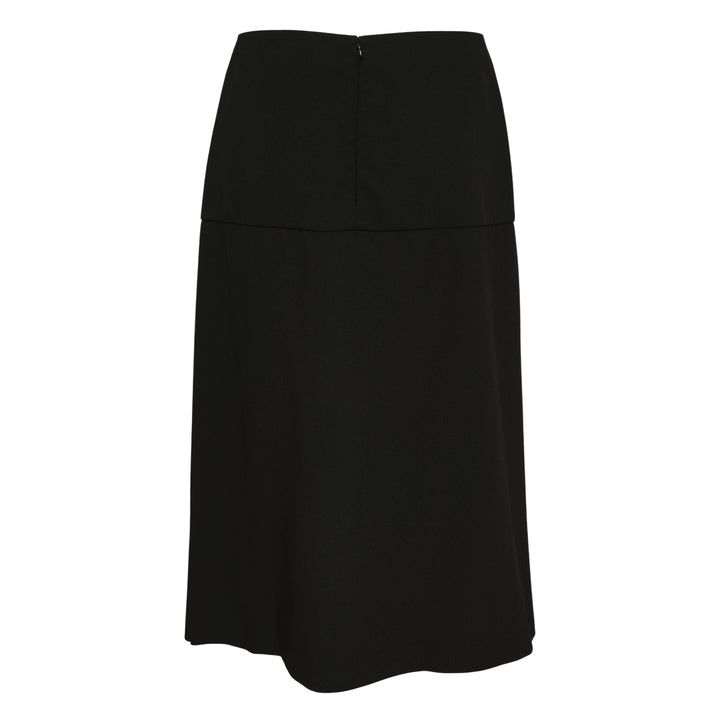 Fluid Wool Sablé Midi Skirt