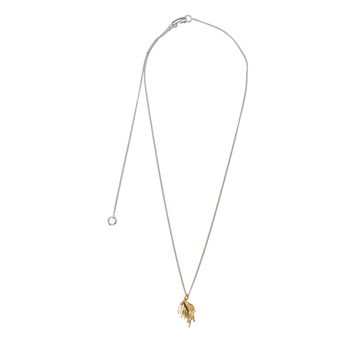 Eco Brass Leaf Pendant Necklace