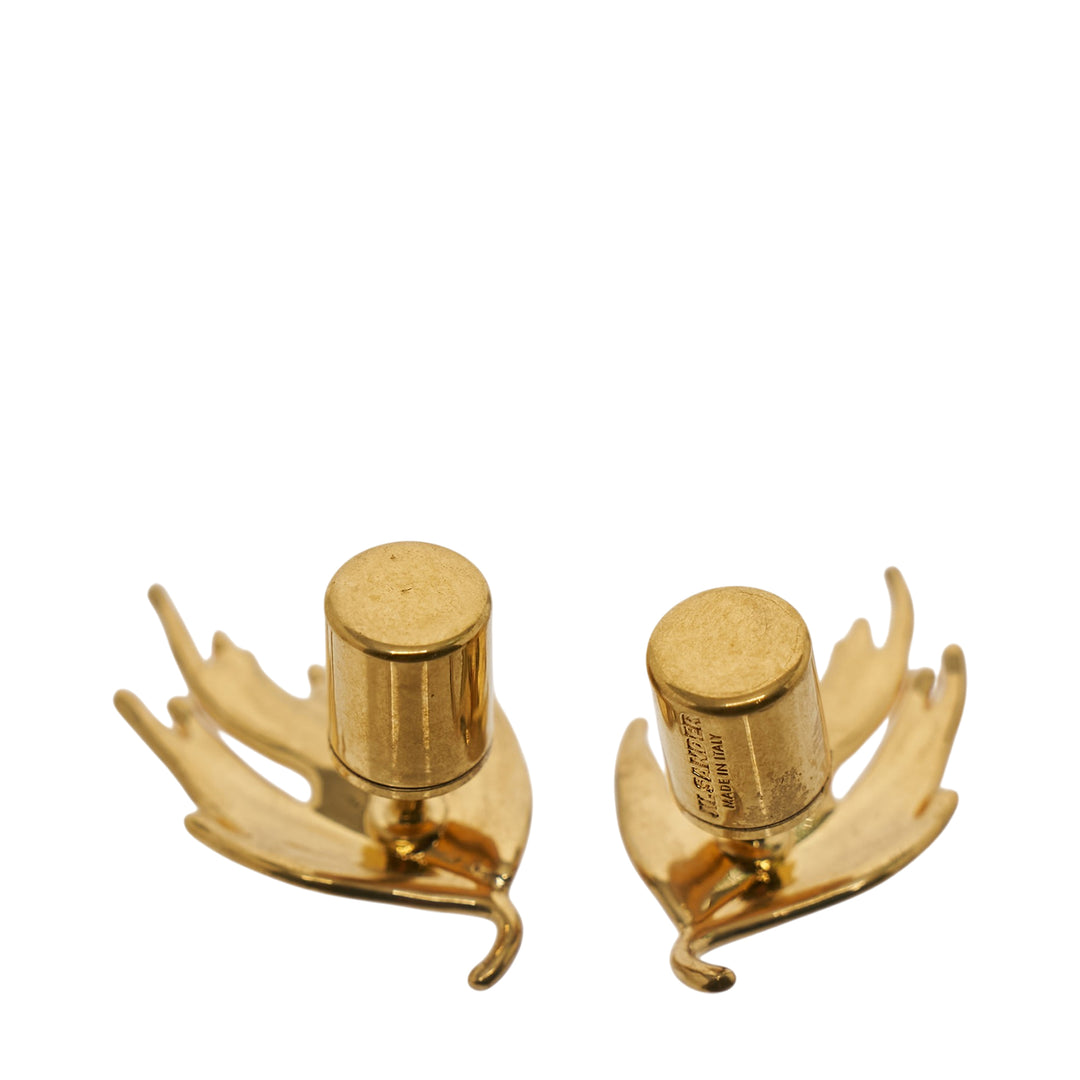 Gold Wing Clip Earrings