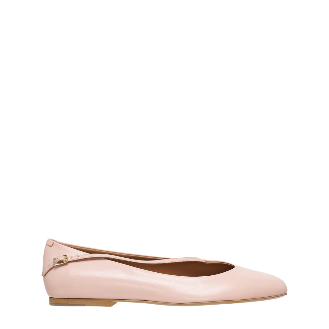 Elyss Shiny Goat Leather Ballerina Flats
