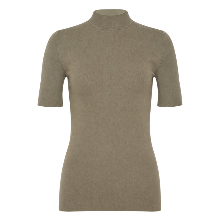 Fine Technical Short Sleeve Turtleneck
