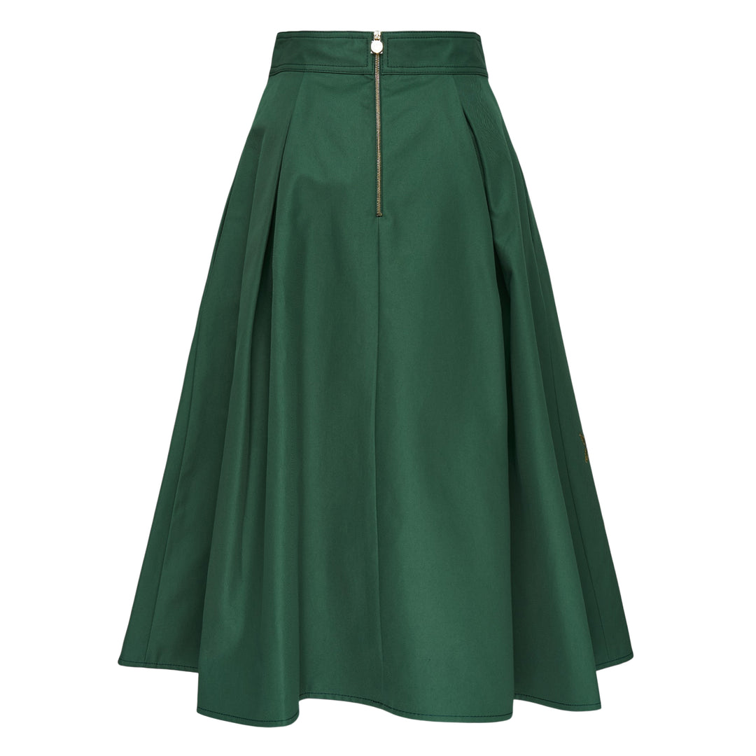 Floral Embroidered A-Line Skirt