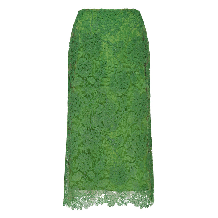 Floral Lace Midi Skirt