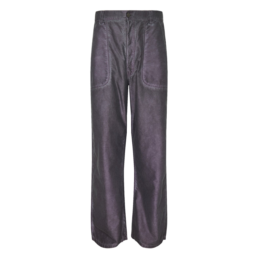 Treated Cotton Wide Leg Pants
