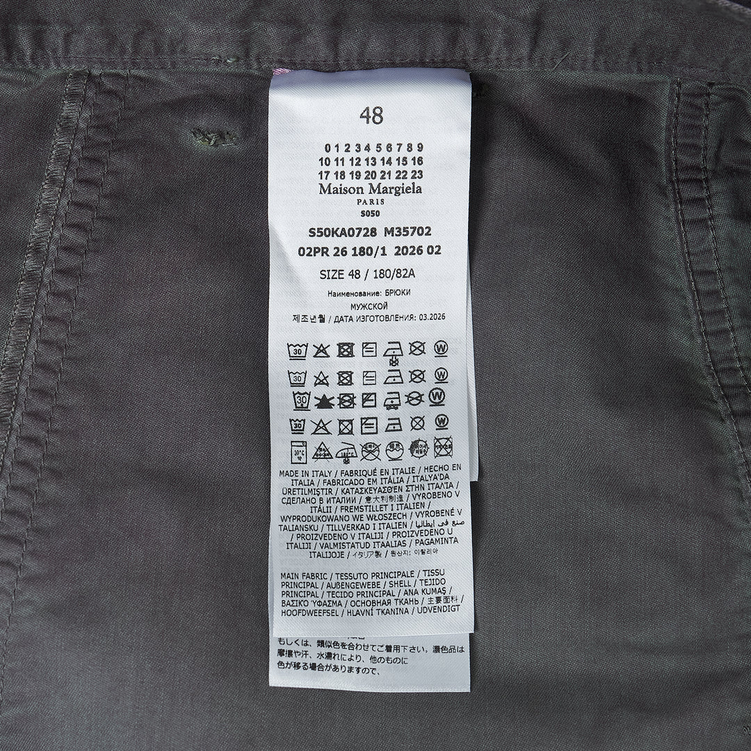Treated Cotton Wide Leg Pants