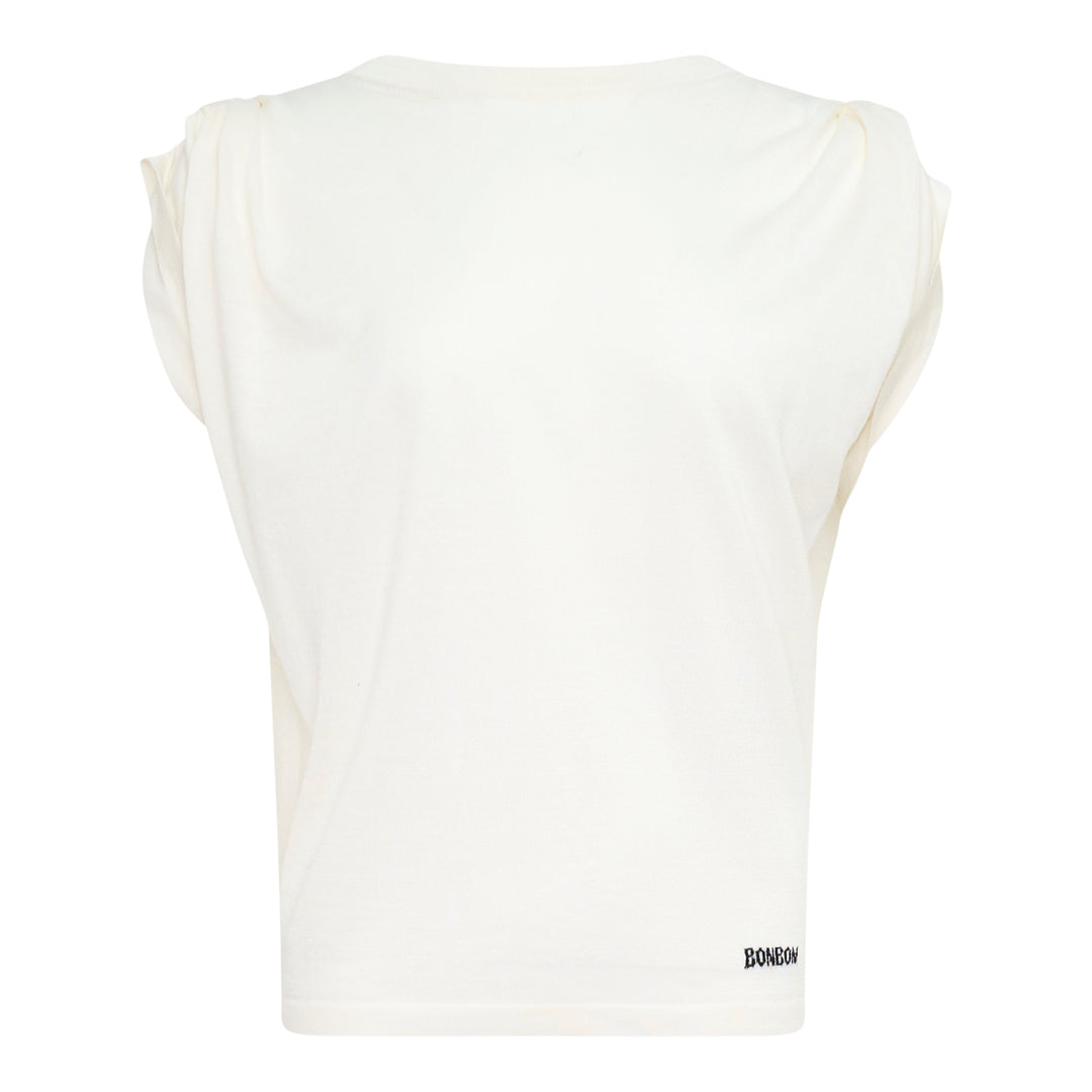Shoulder Tuck Sleeveless Top