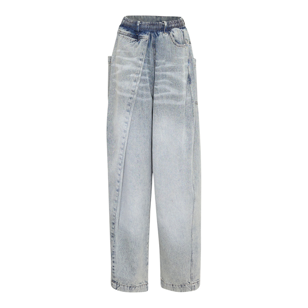 Giant Front-Volume Tuck Jeans
