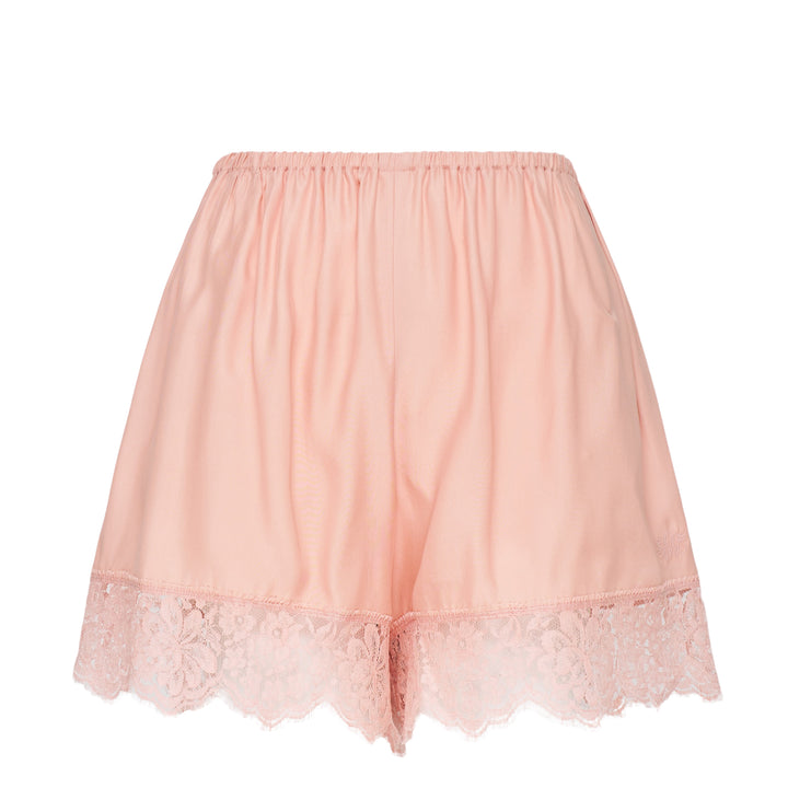 Silk Trimmed Lace Shorts