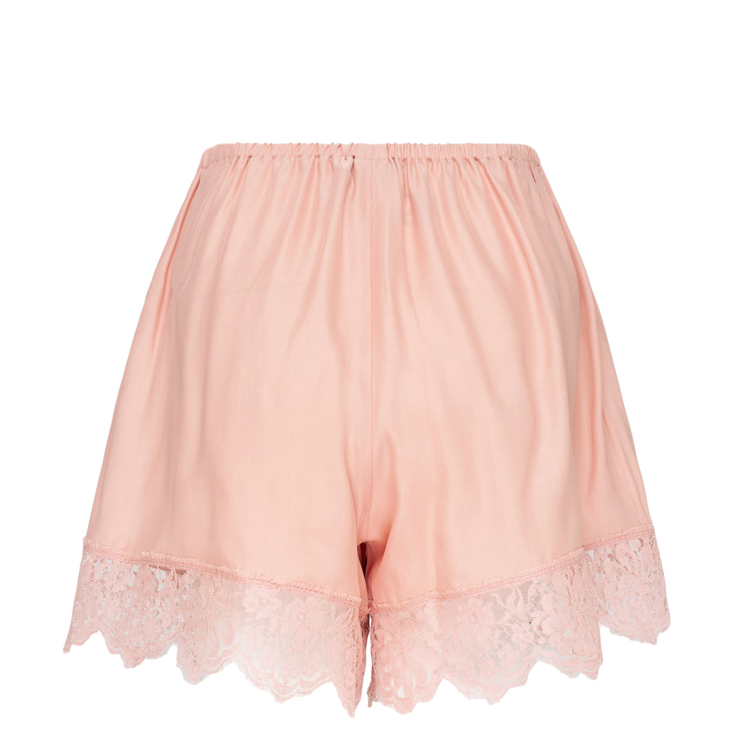 Silk Trimmed Lace Shorts