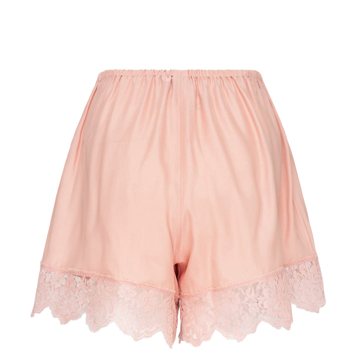 Silk Trimmed Lace Shorts