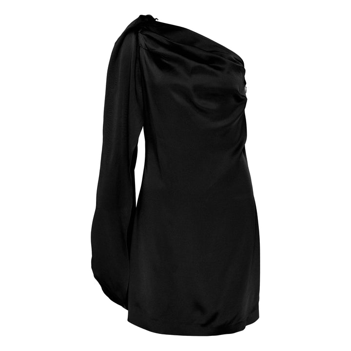 One Shoulder Mini Satin Dress