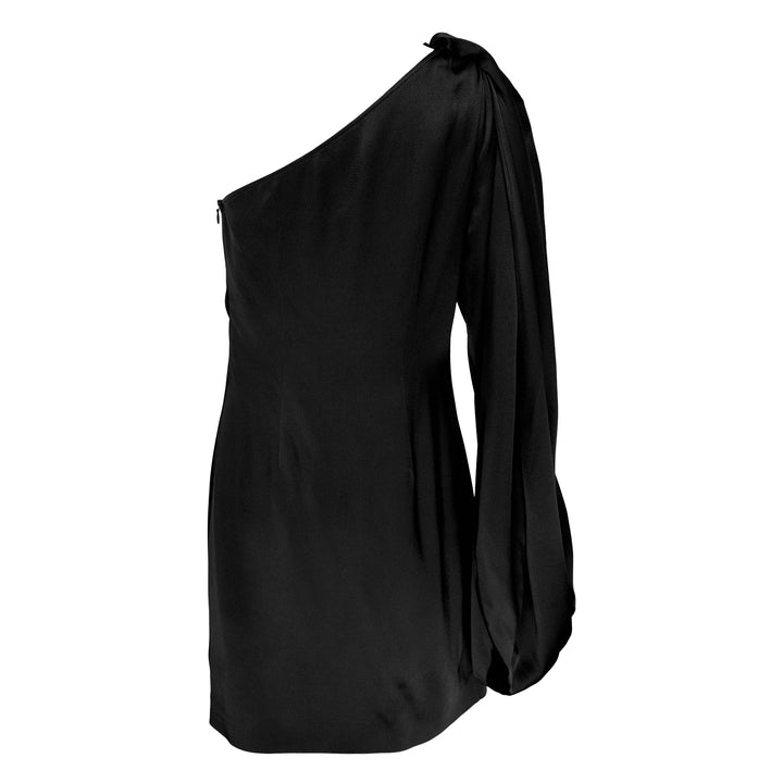 One Shoulder Mini Satin Dress
