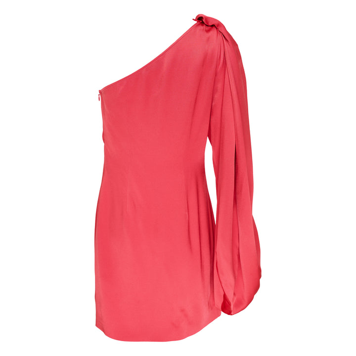 One Shoulder Mini Satin Dress