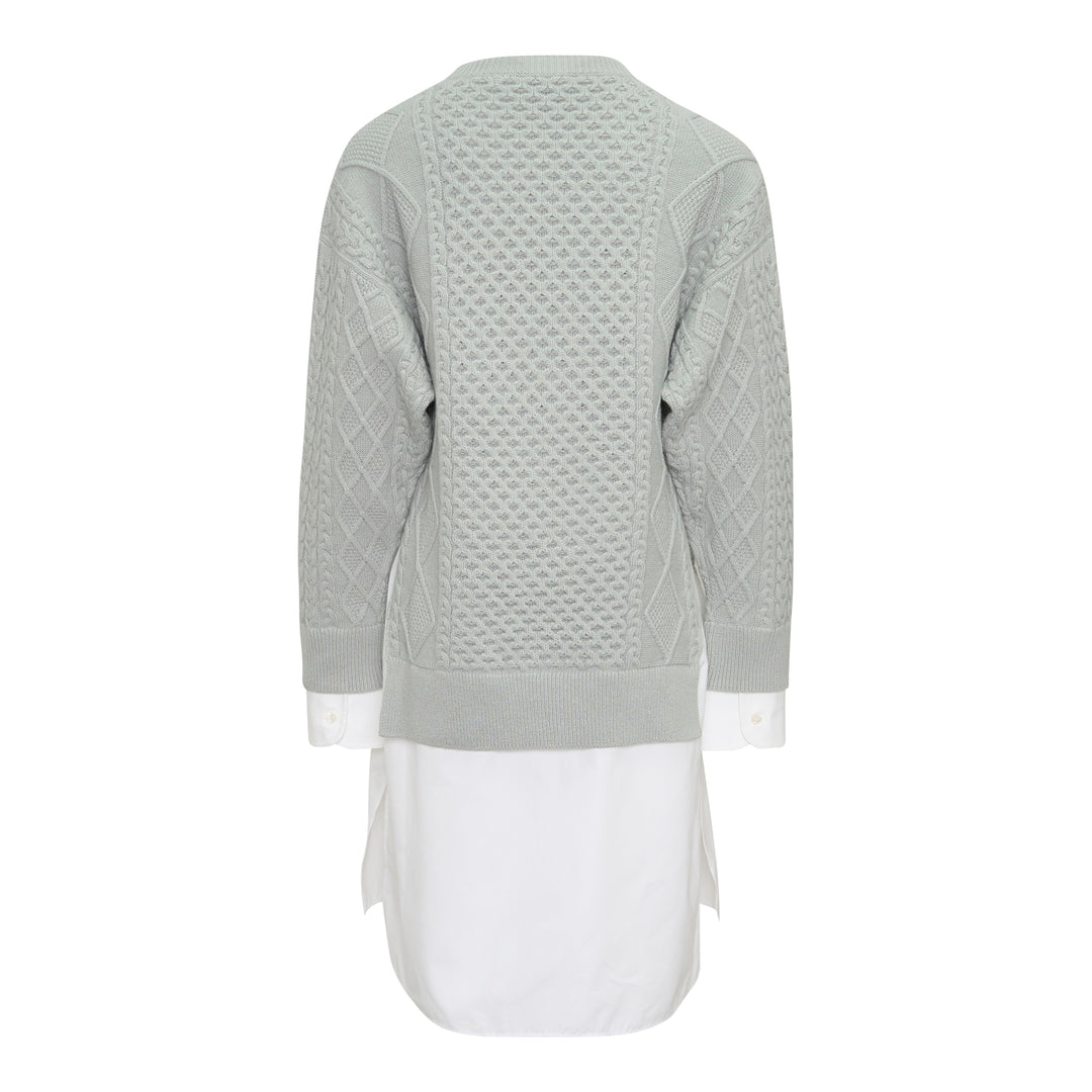 Cable Knit Shirting Dress