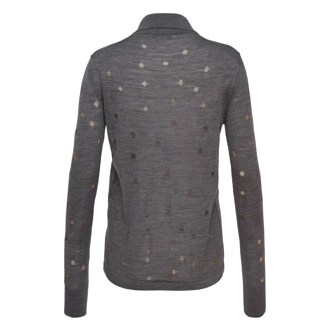 Polka Dot Knit Polo