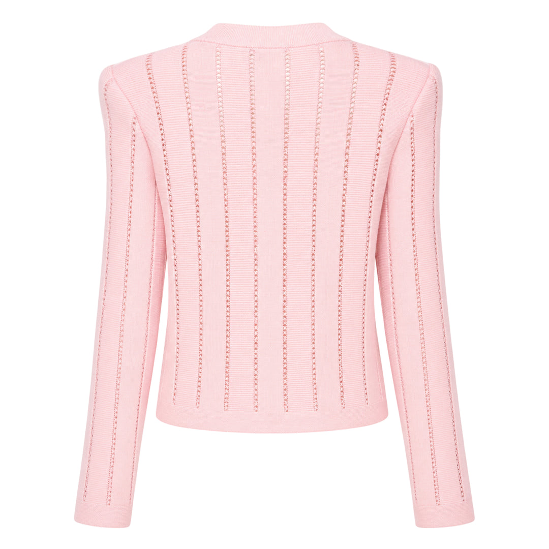 Buttoned Flèchage Knit Cardigan
