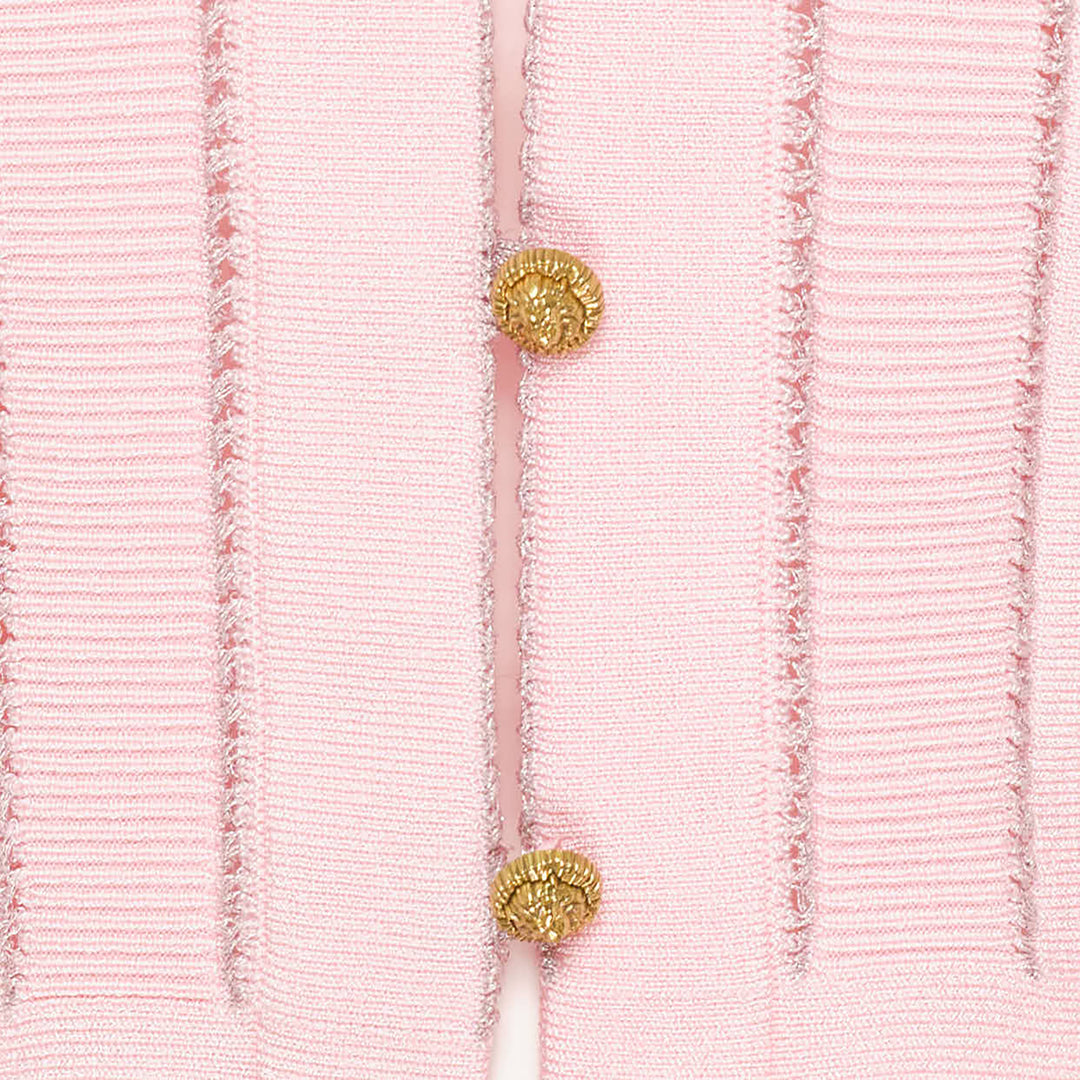 Buttoned Flèchage Knit Cardigan