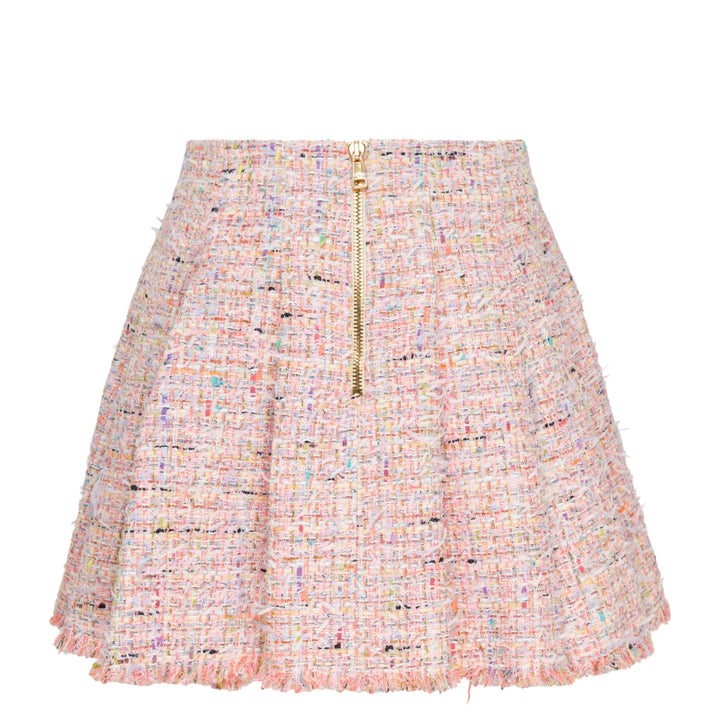 Multicolour Tweed Flare Skirt