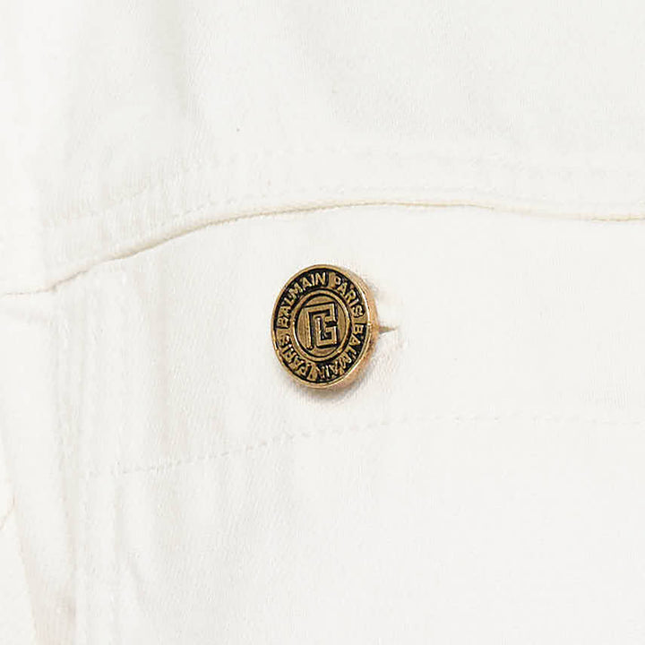 Four Pocket Round Collar Denim Jacket