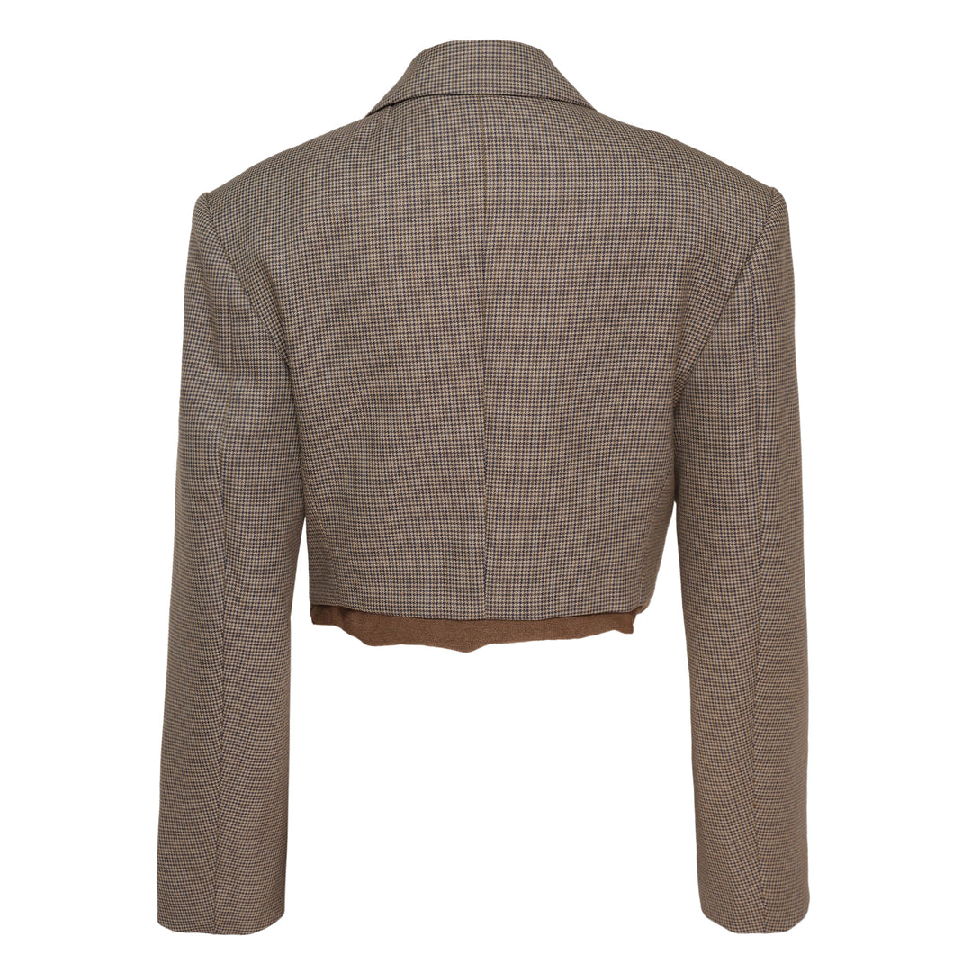 Brown Check Hybrid Jacket