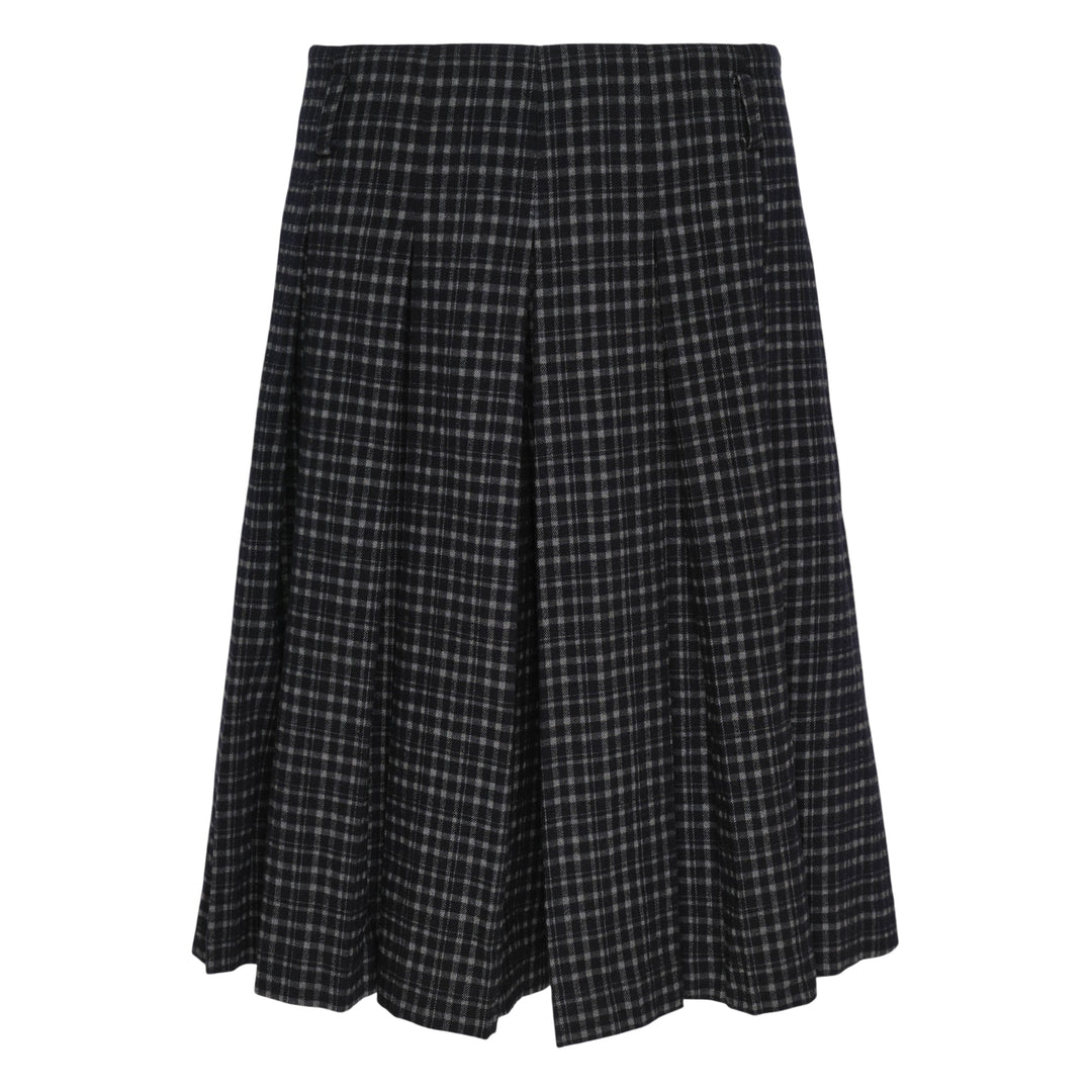 Navy Gray Check Bermuda Pants