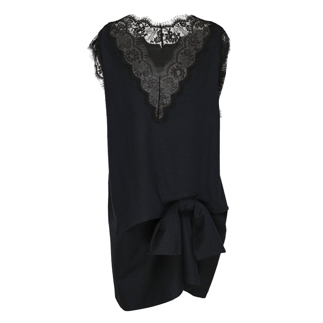 Black Lace Trim Dress