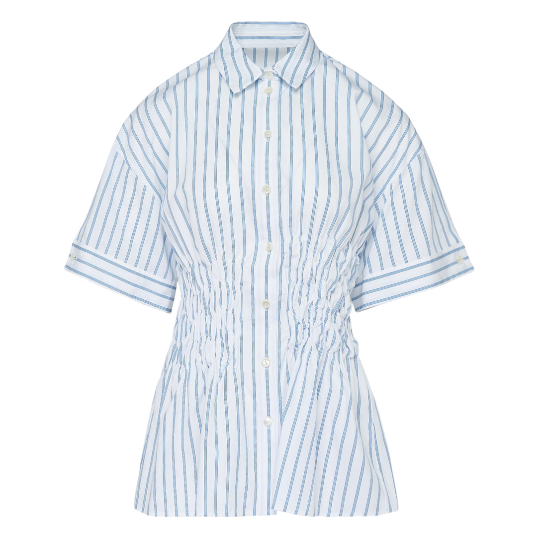 Striped Shirring Shirt