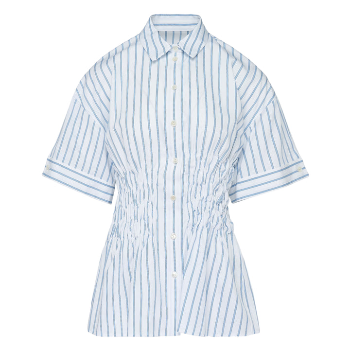 Striped Shirring Shirt
