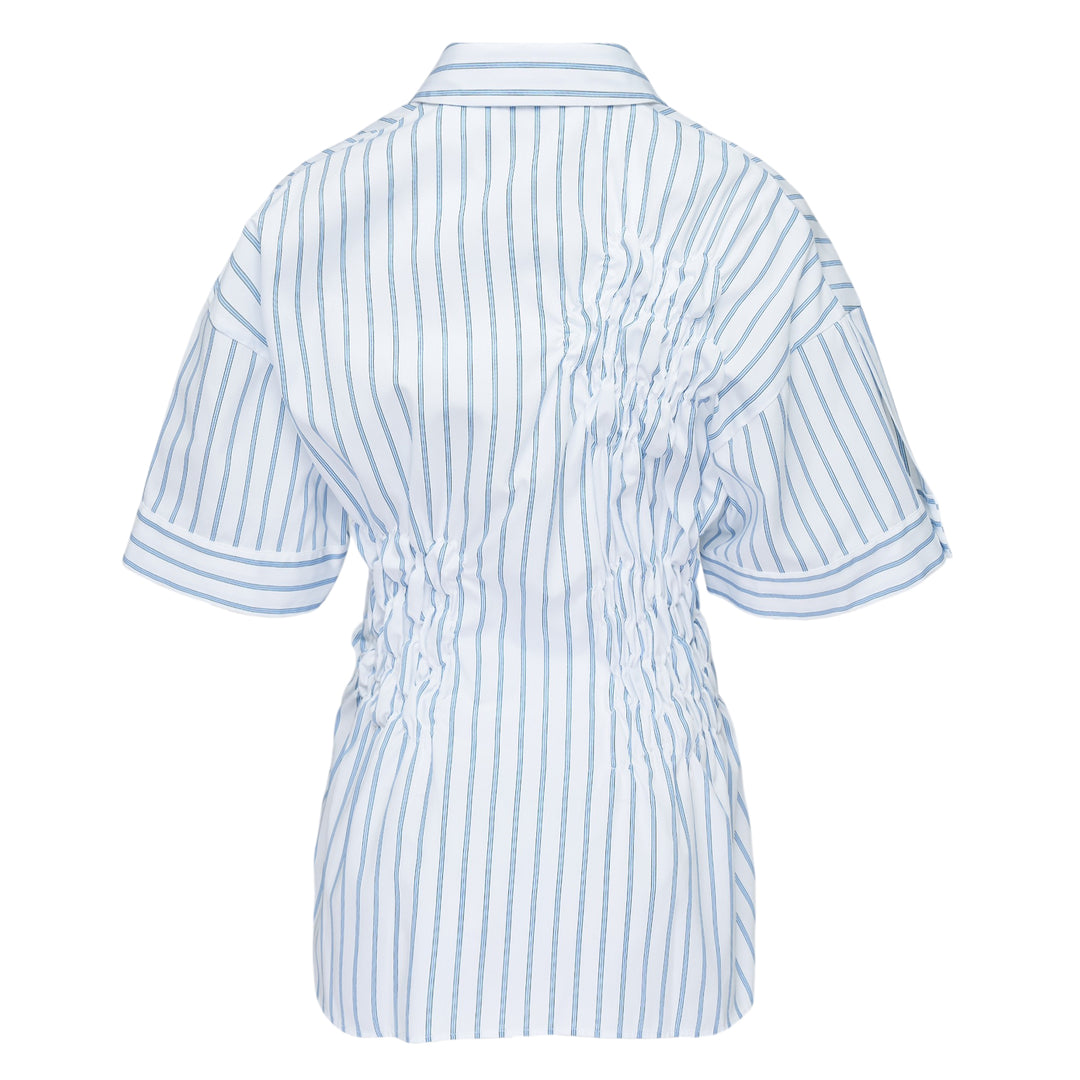 Striped Shirring Shirt