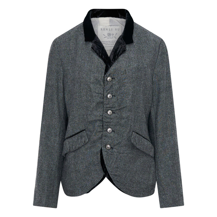 Relaxed Fit Herringbone Jacket