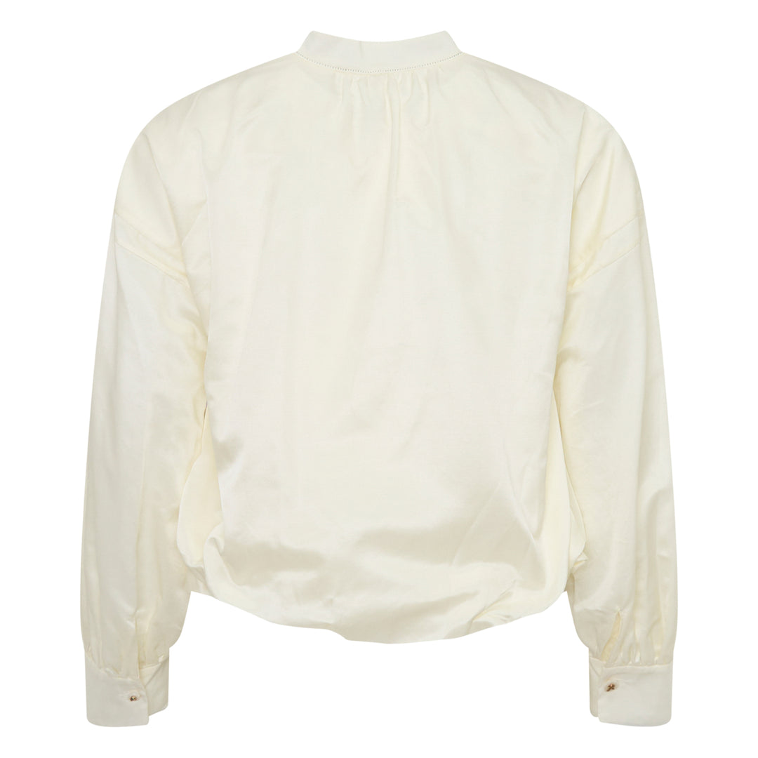 Long Sleeve Ruffle Front Blouse