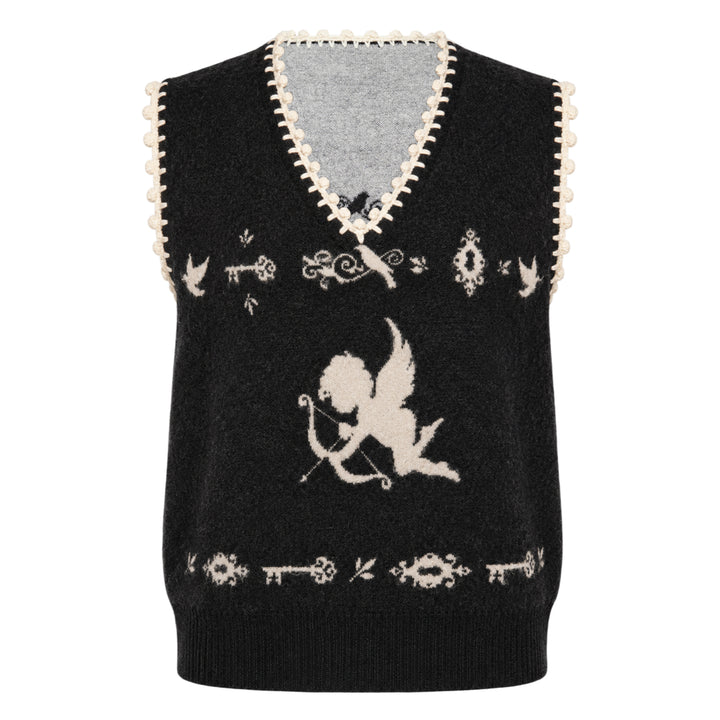 Angel Print Knit Vest