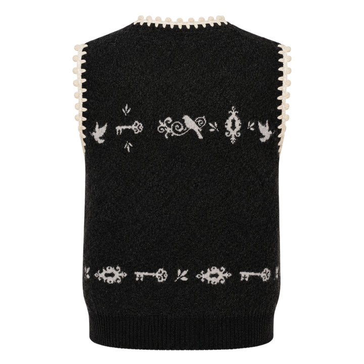 Angel Print Knit Vest