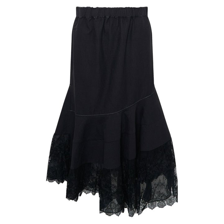 Mermaid Cut Midi Skirt