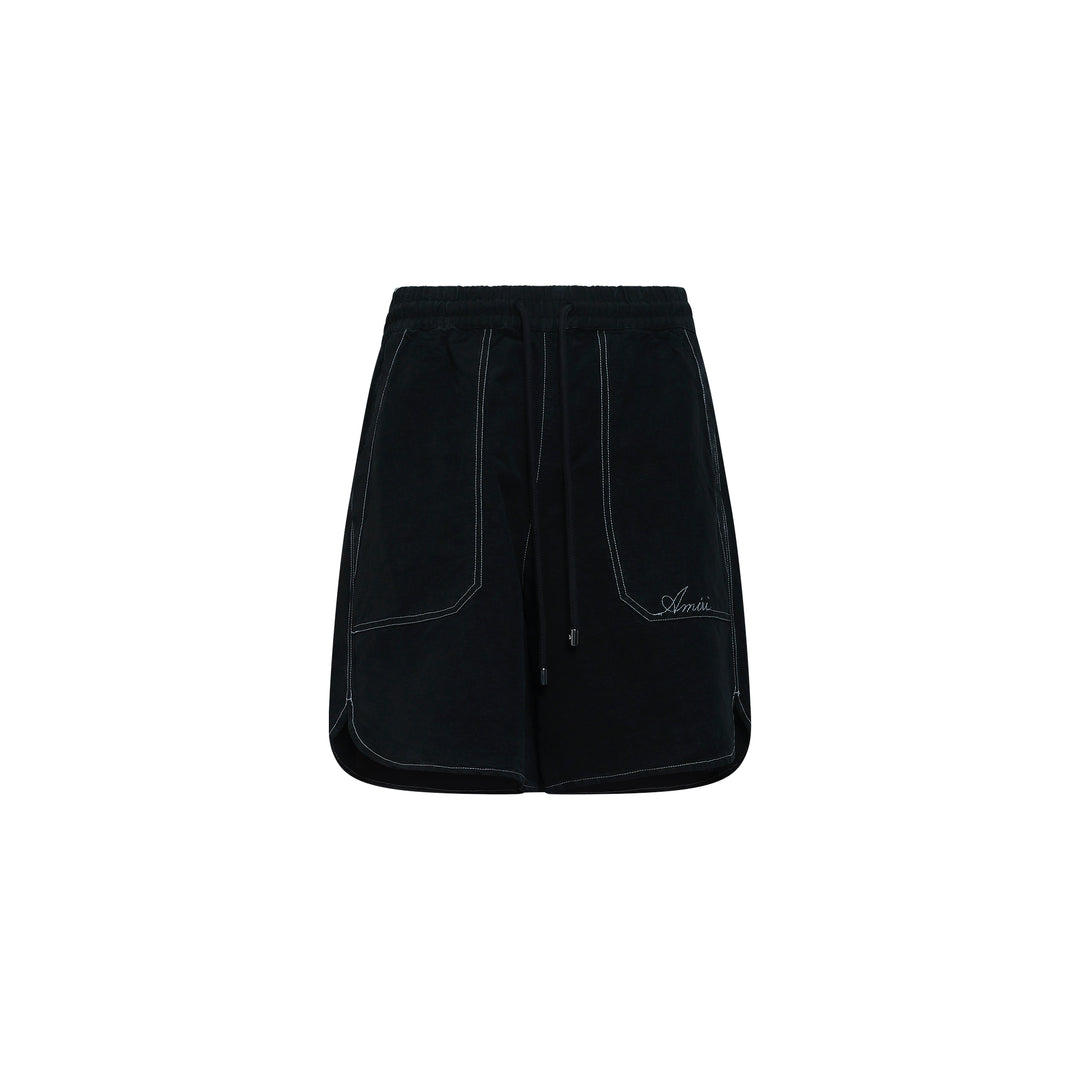 Script Linen Garment-Dyed Shorts