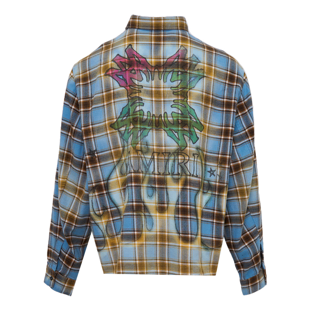 Quad Bleached Flannel Long Sleeve Shirt