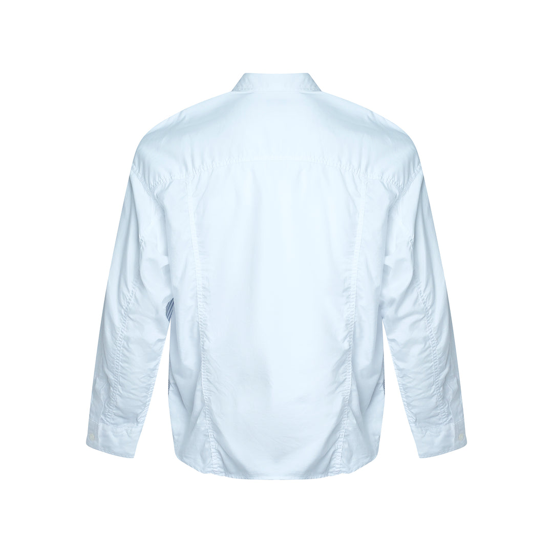 Cotton Twill Stripe Long Sleeve Shirt
